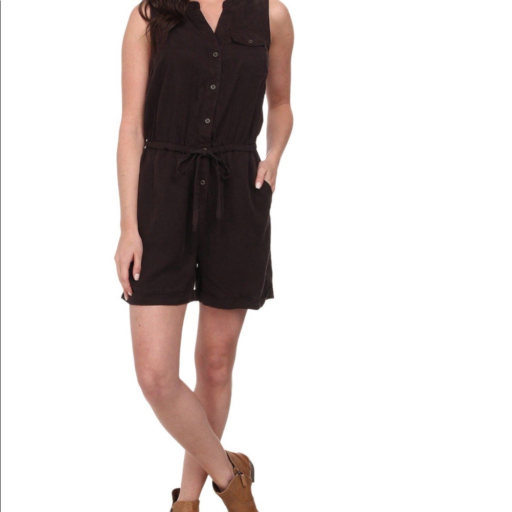 Forest green lucky romper. Size M.